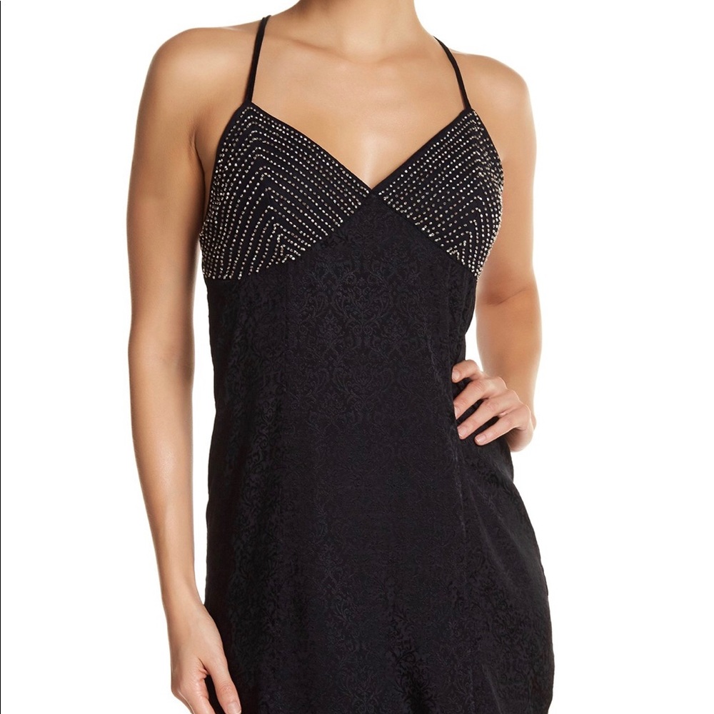 Free People Black Dress Slip Shooting Star Slip Dress Small